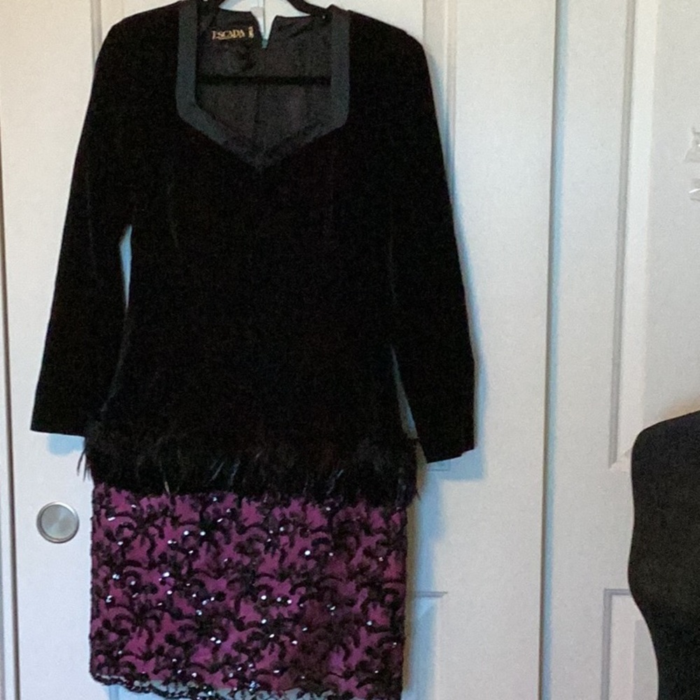 Escada Black Dress 38